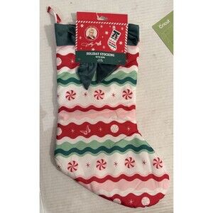 NEW Dolly Parton DG CHRISTMAS STOCKING VELVET BOW Dollar General HOLIDAY 17.5"